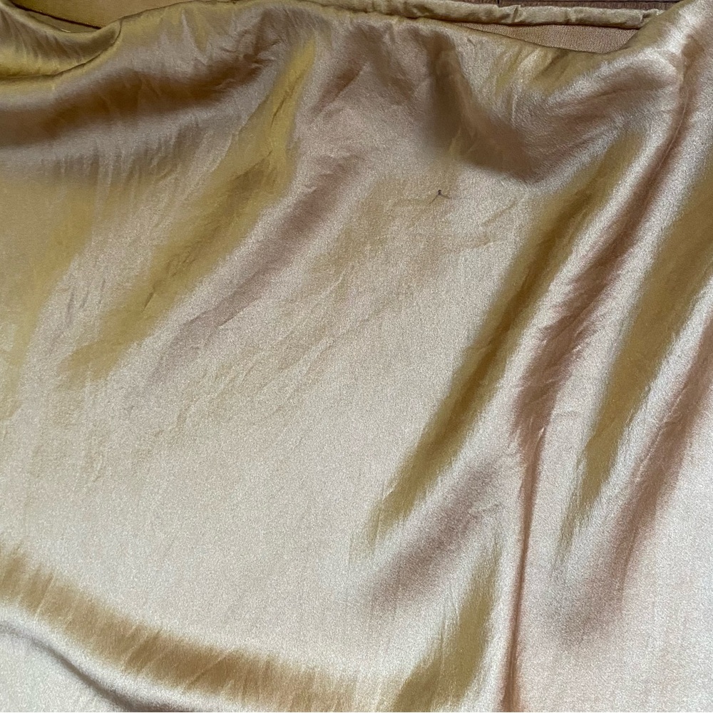 Banana Republic Gold Maxi Silk Skirt Size S - Picture 9 of 11